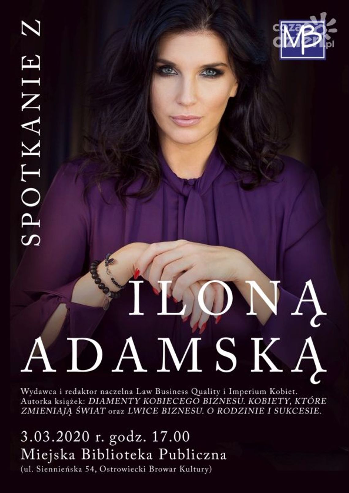 Dziś spotkanie z Iloną Adamską