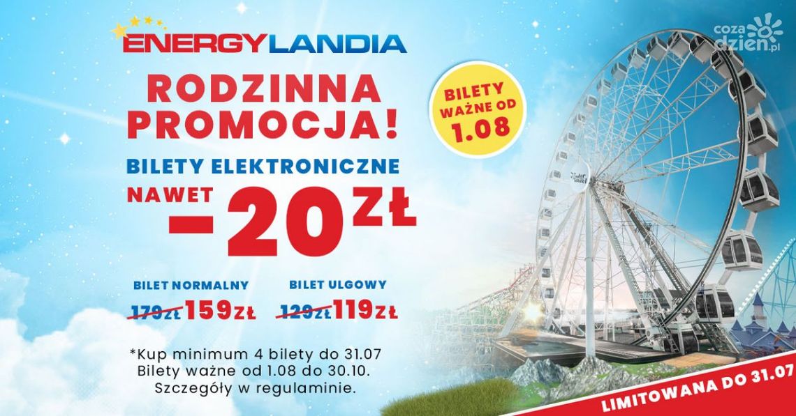 Energylandia zaskoczyła wszystkich! Jedyna taka, rodzinna, limitowana promocja na bilety ważne od sierpnia. Znamy szczegóły! Energylandia zaskoczyła wszystkich! Jedyna taka, rodzinna, limitowana promocja na bilety ważne od sierpnia. Znamy szczegóły!