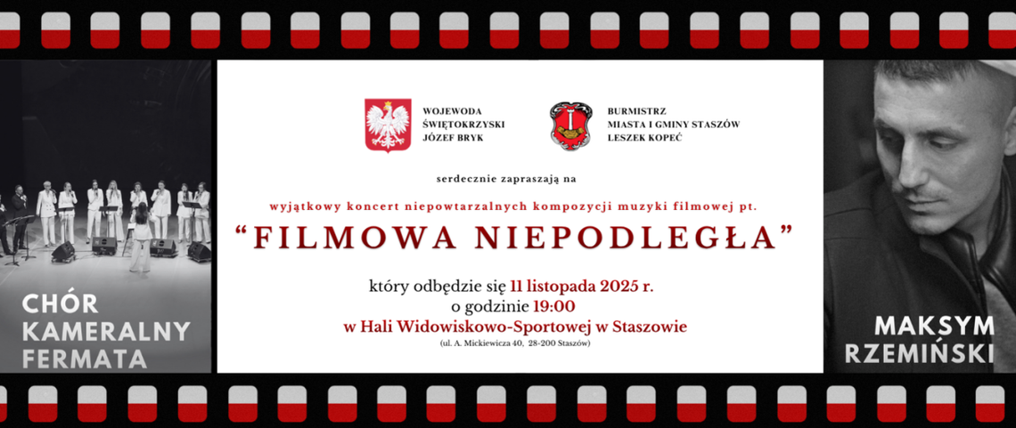 „Filmowa Niepodległa” – muzyczna uczta na Święto Niepodległości w Staszowie „Filmowa Niepodległa” – muzyczna uczta na Święto Niepodległości w Staszowie