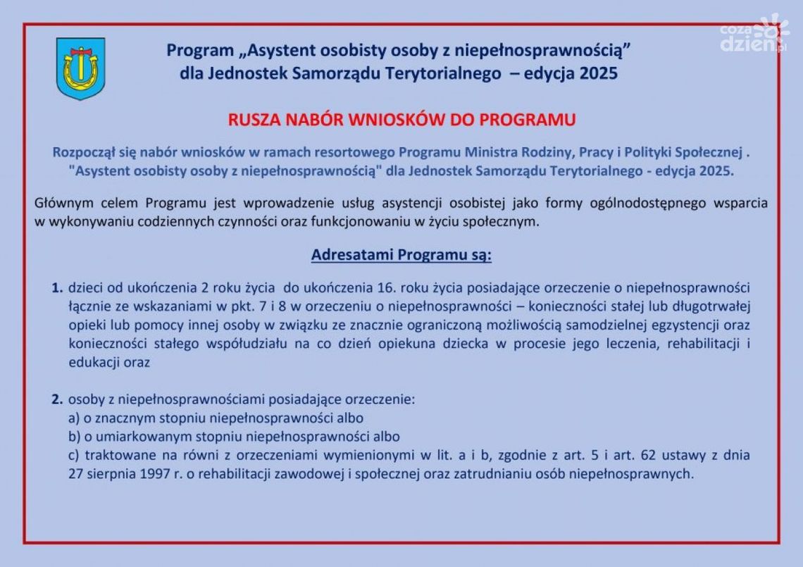 Gmina Kunów zachęca do korzystania z programu "Asystent osobisty osoby z niepełnosprawnością" Gmina Kunów zachęca do korzystania z programu "Asystent osobisty osoby z niepełnosprawnością"