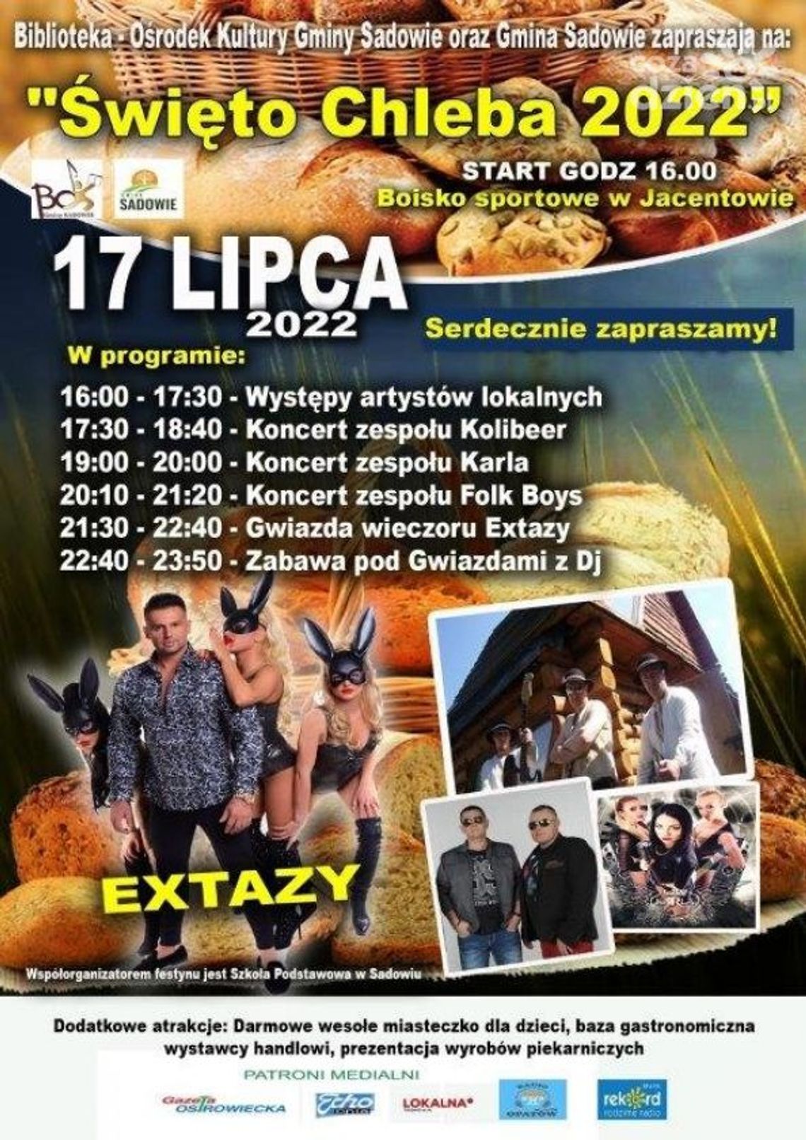 Gmina Sadowie zaprasza na Święto Chleba!