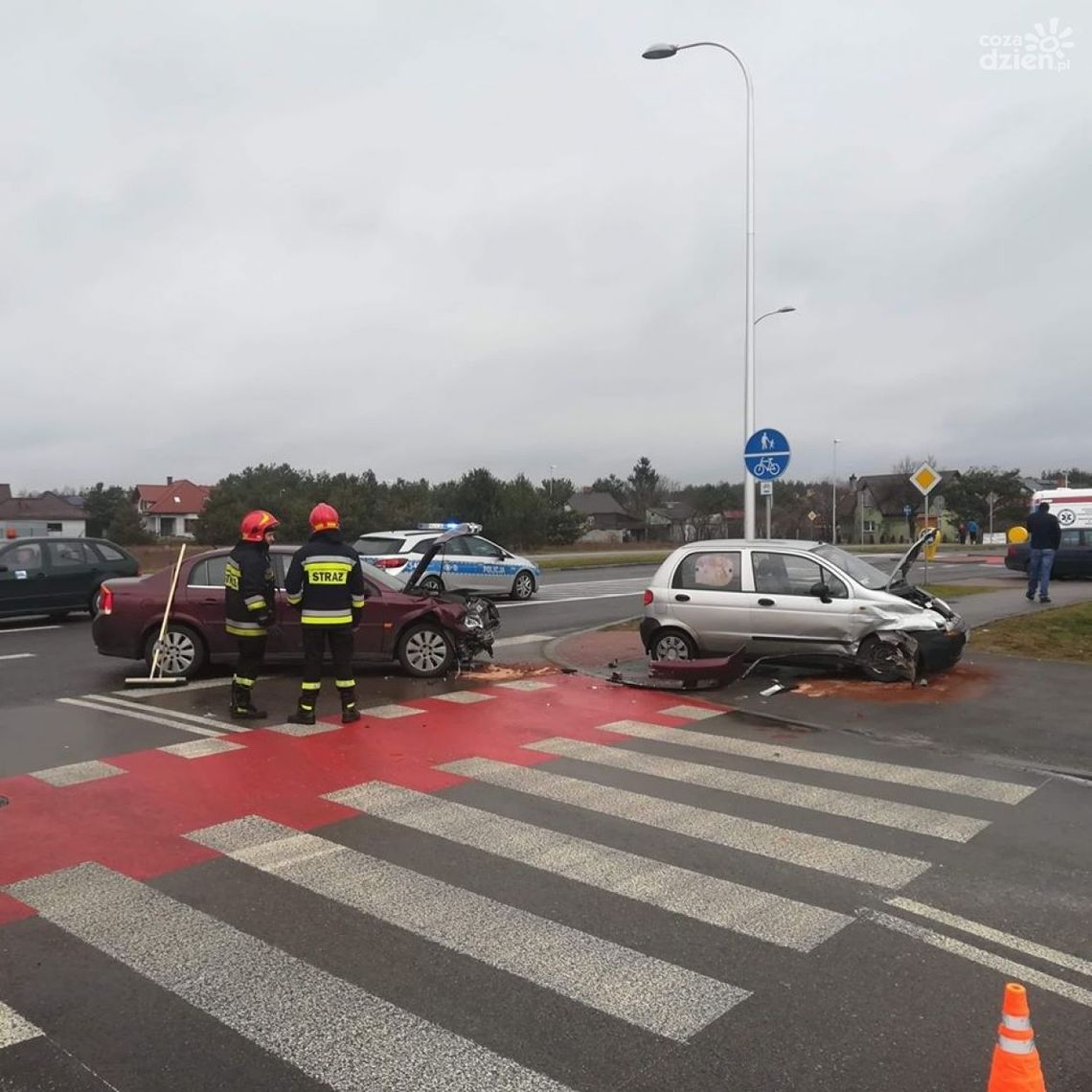 Groźny wypadek na Bałtowskiej Groźny wypadek na Bałtowskiej