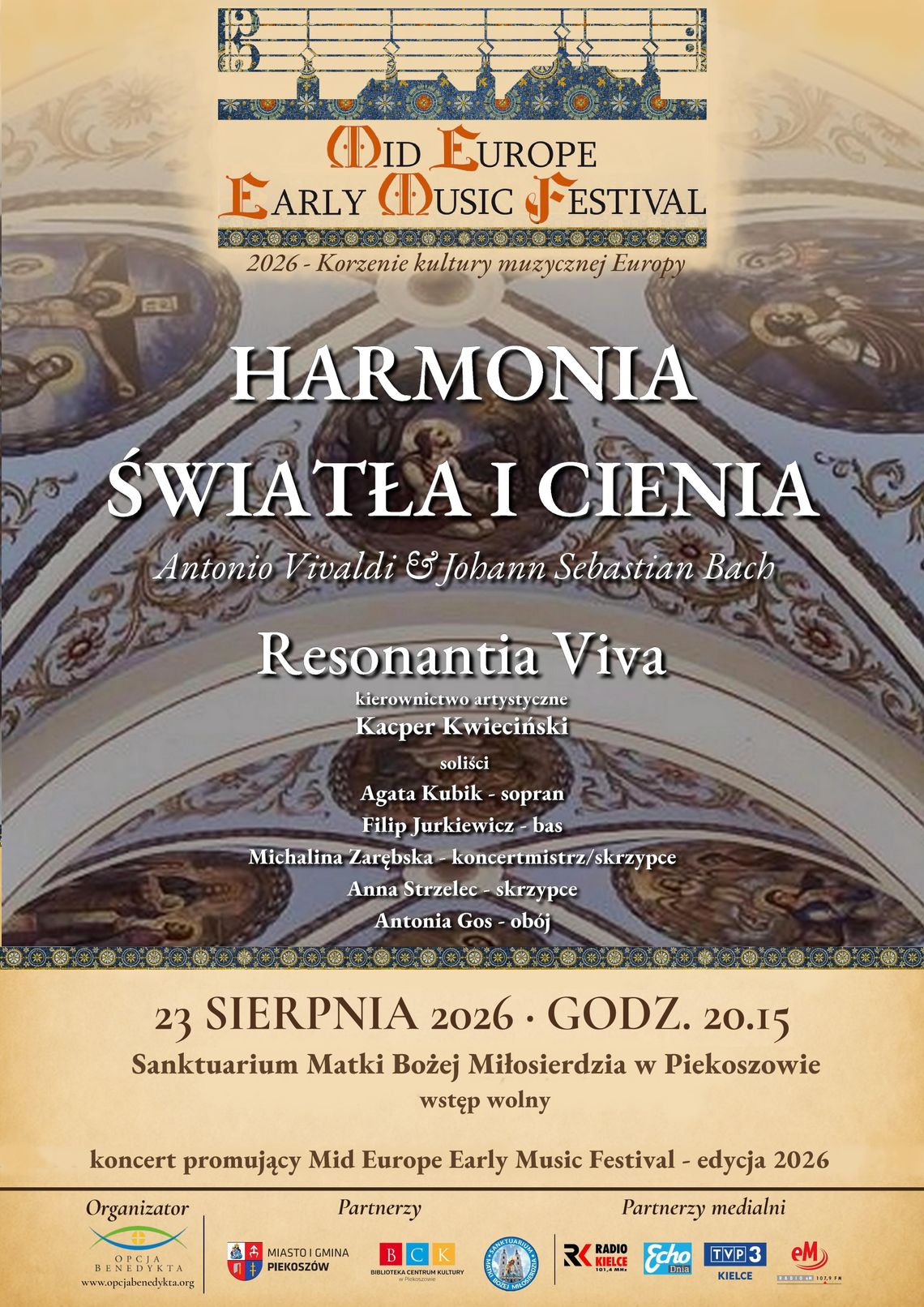 Harmonia Światła i Cienia – Vivaldi i Bach zabrzmią w Piekoszowie Harmonia Światła i Cienia – Vivaldi i Bach zabrzmią w Piekoszowie