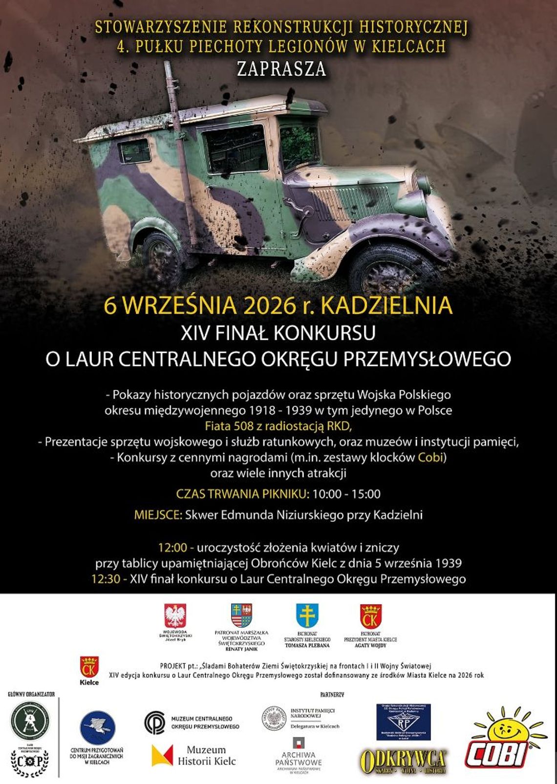 Historia, wojsko i motoryzacja na Kadzielni. Przed nami XIV finał konkursu o Laur Centralnego Okręgu Przemysłowego Historia, wojsko i motoryzacja na Kadzielni. Przed nami XIV finał konkursu o Laur Centralnego Okręgu Przemysłowego