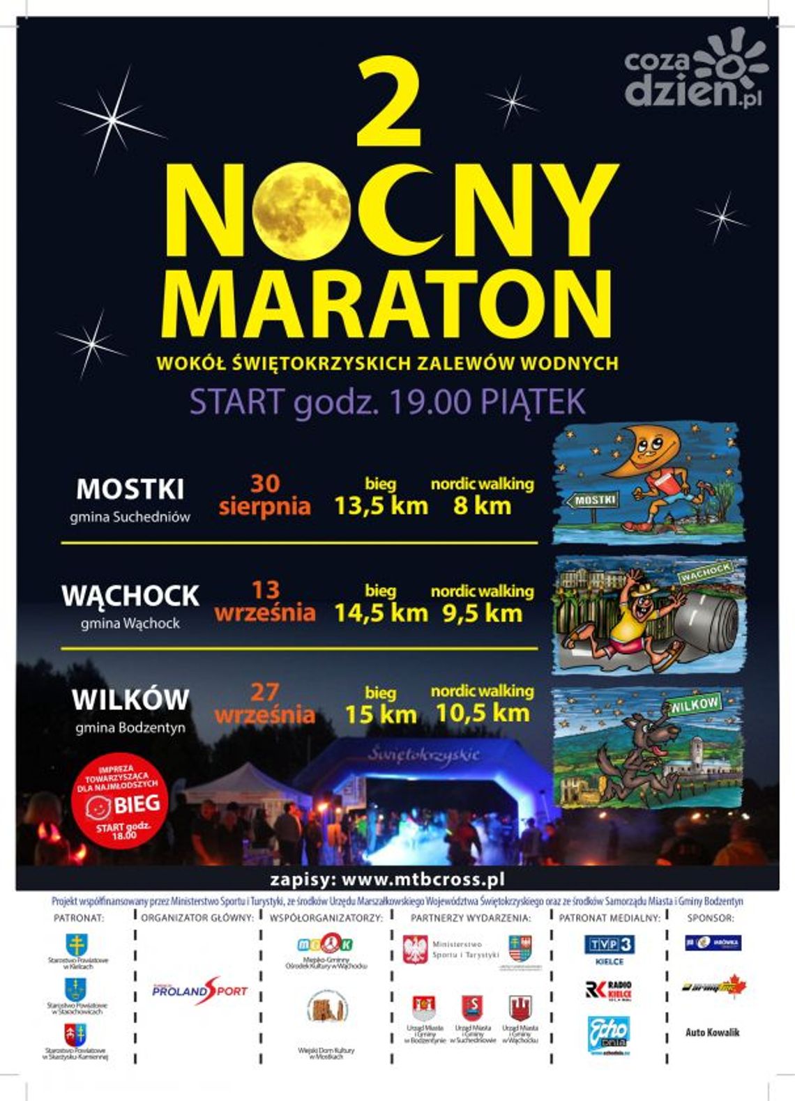 II Nocny Maraton Wokół Świętokrzyskich Zalewów Wodnych