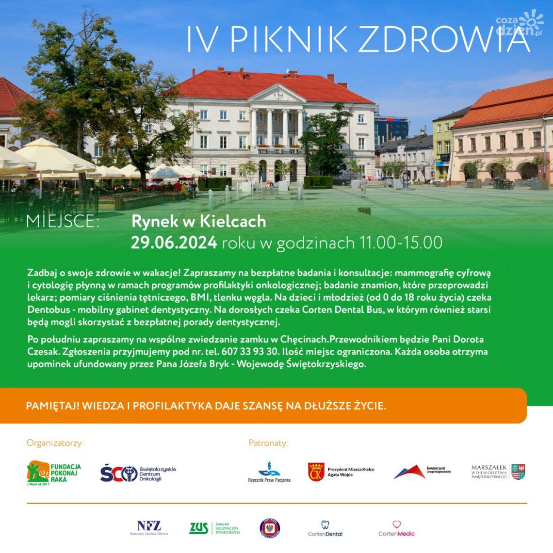IV Piknik Zdrowia: 29 czerwca – Kielce, 30 czerwca - Tokarnia IV Piknik Zdrowia: 29 czerwca – Kielce, 30 czerwca - Tokarnia