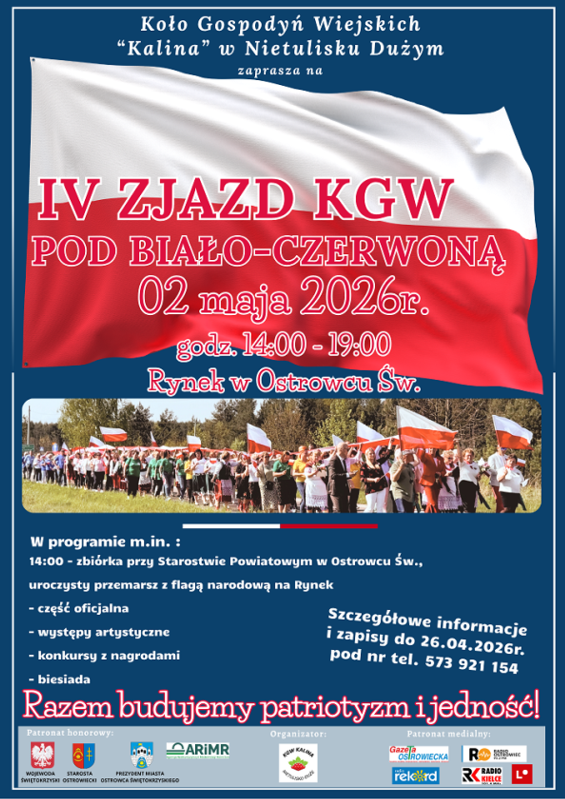 IV Zjazd Kół Gospodyń Wiejskich pod "Biało-Czerwoną” już 2 maja w Ostrowcu Świętokrzyskim IV Zjazd Kół Gospodyń Wiejskich pod "Biało-Czerwoną” już 2 maja w Ostrowcu Świętokrzyskim
