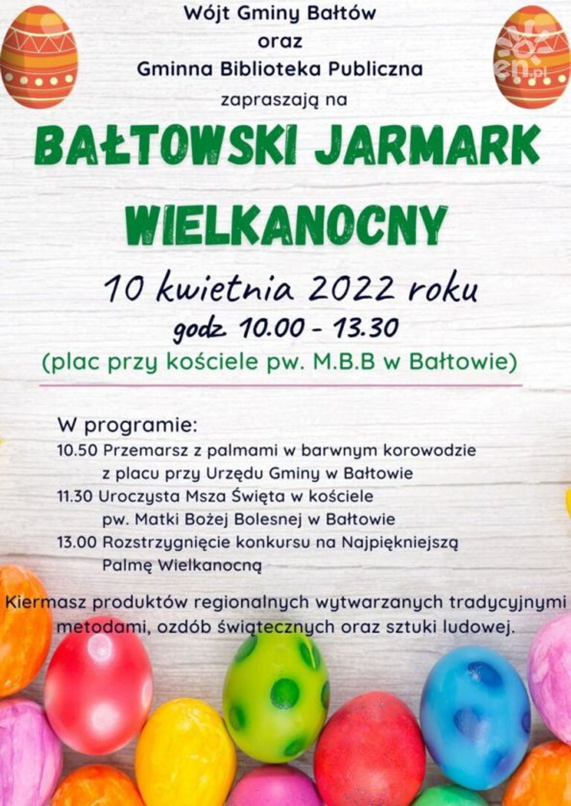 Jarmark Wielkanocny w Bałtowie już w tą niedzielę Jarmark Wielkanocny w Bałtowie już w tą niedzielę