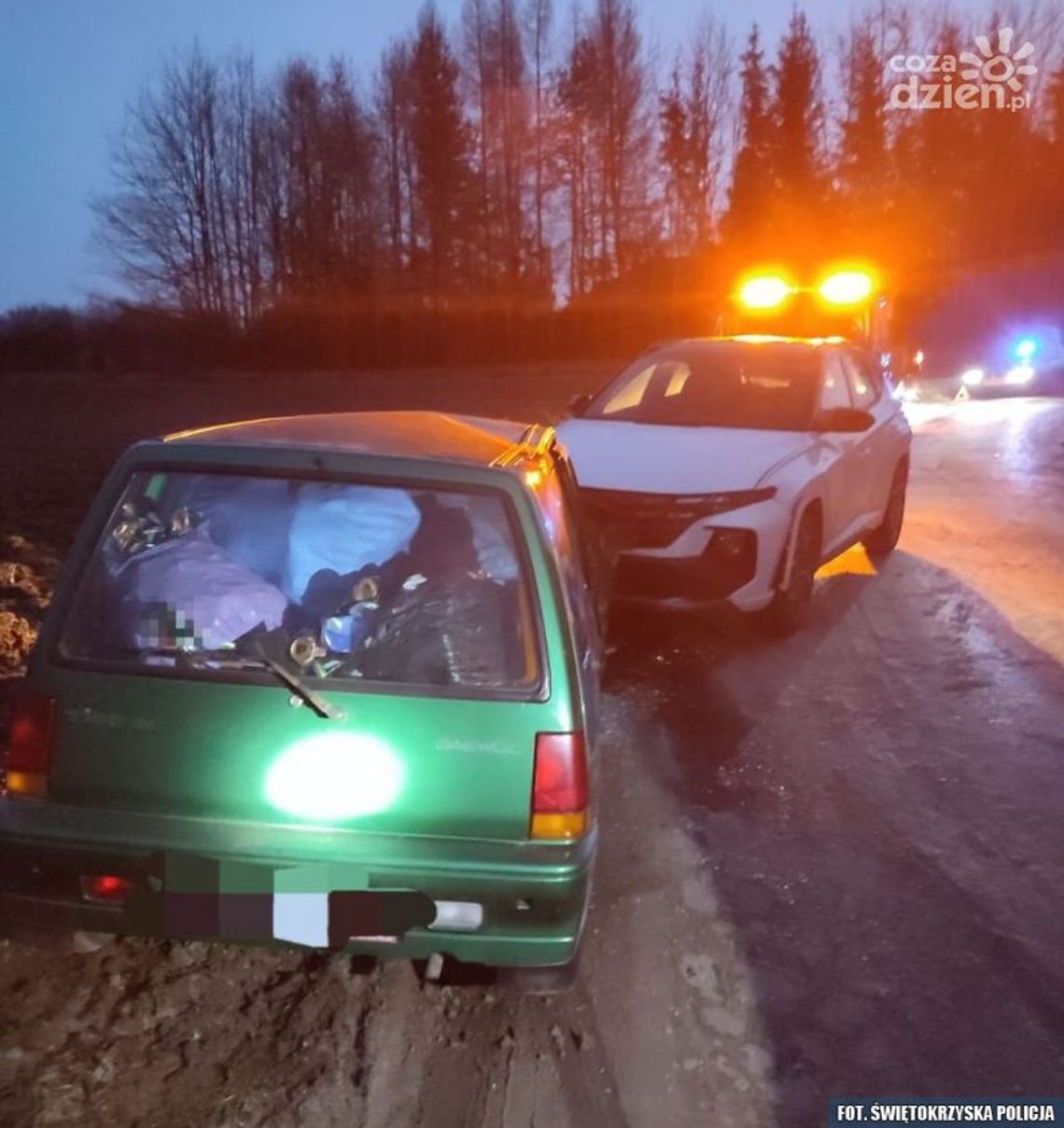 Jedna stłuczka - dwoje pijanych Jedna stłuczka - dwoje pijanych
