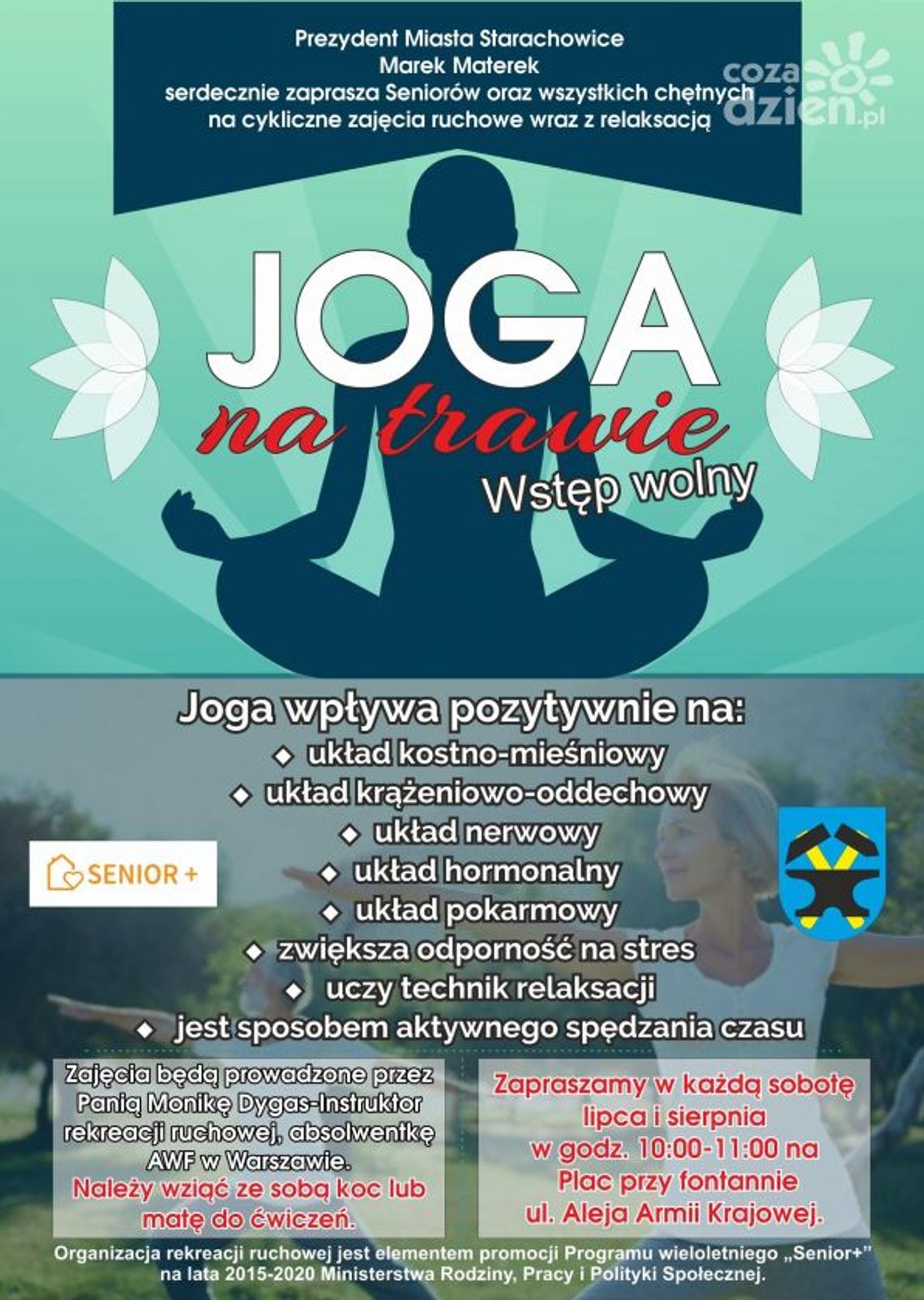 Joga na trawie dla seniorów