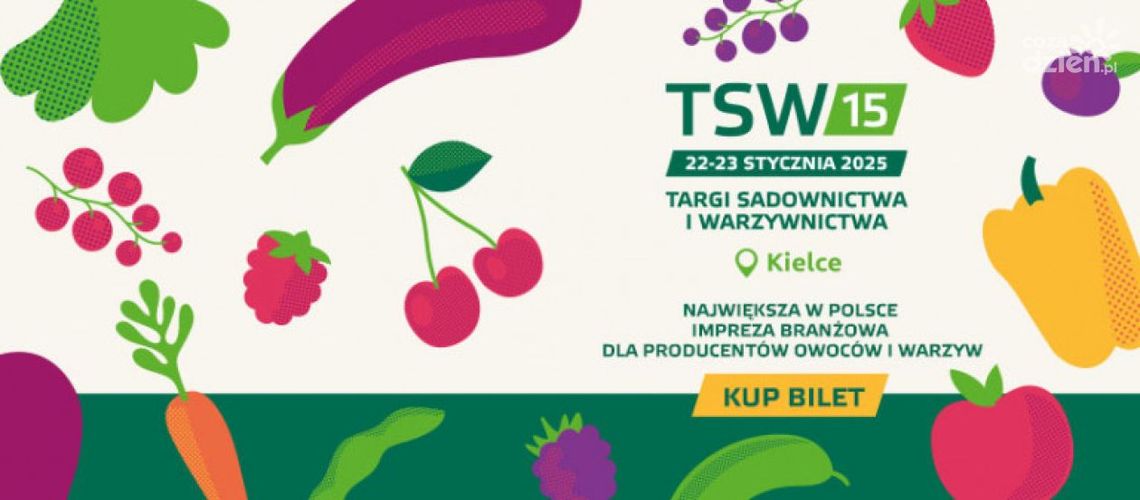 Jubileuszowa edycja Targów Sadownictwa i Warzywnictwa TSW 2025 – Największe wydarzenie branżowe w Europie Środkowo-Wschodniej Jubileuszowa edycja Targów Sadownictwa i Warzywnictwa TSW 2025 – Największe wydarzenie branżowe w Europie Środkowo-Wschodniej