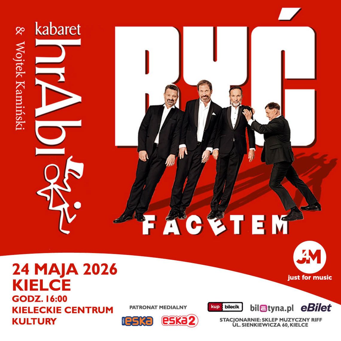 Kabaret Hrabi z nowym programem „Być facetem” wystąpi w Skarżysku i Kielcach