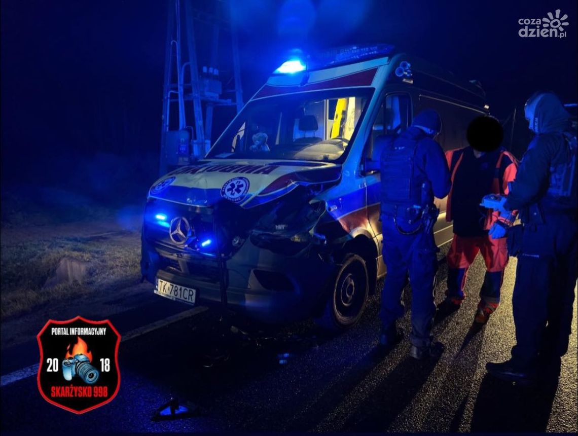 Karetka zderzyła się z sarną