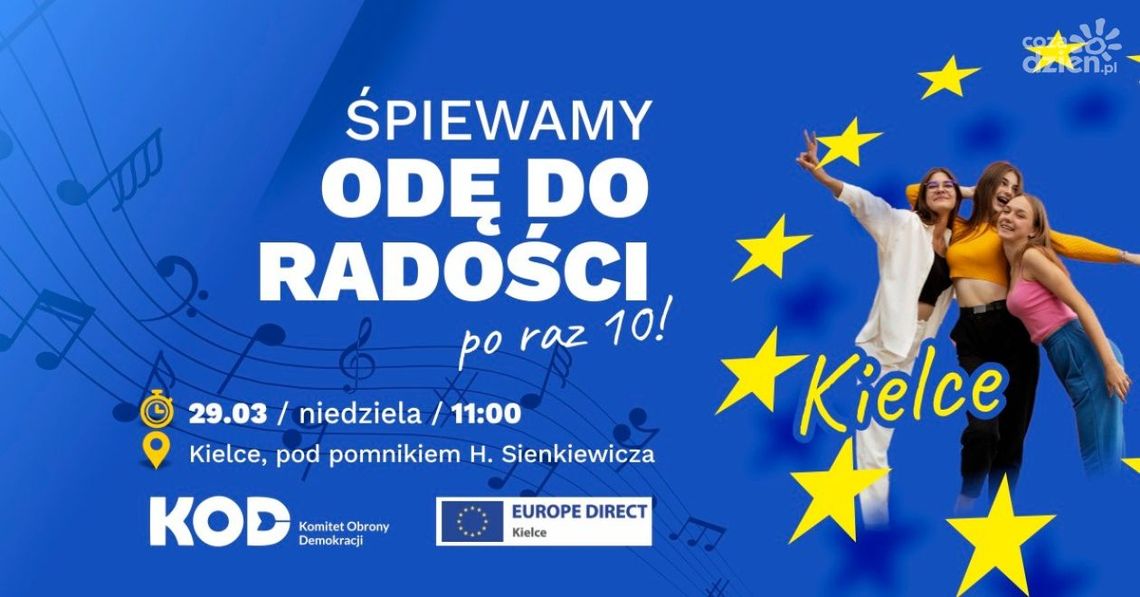 Kielce dla Europy: po raz 10. wspólne śpiewanie „Ody do radości” pod pomnikiem Sienkiewicza Kielce dla Europy: po raz 10. wspólne śpiewanie „Ody do radości” pod pomnikiem Sienkiewicza