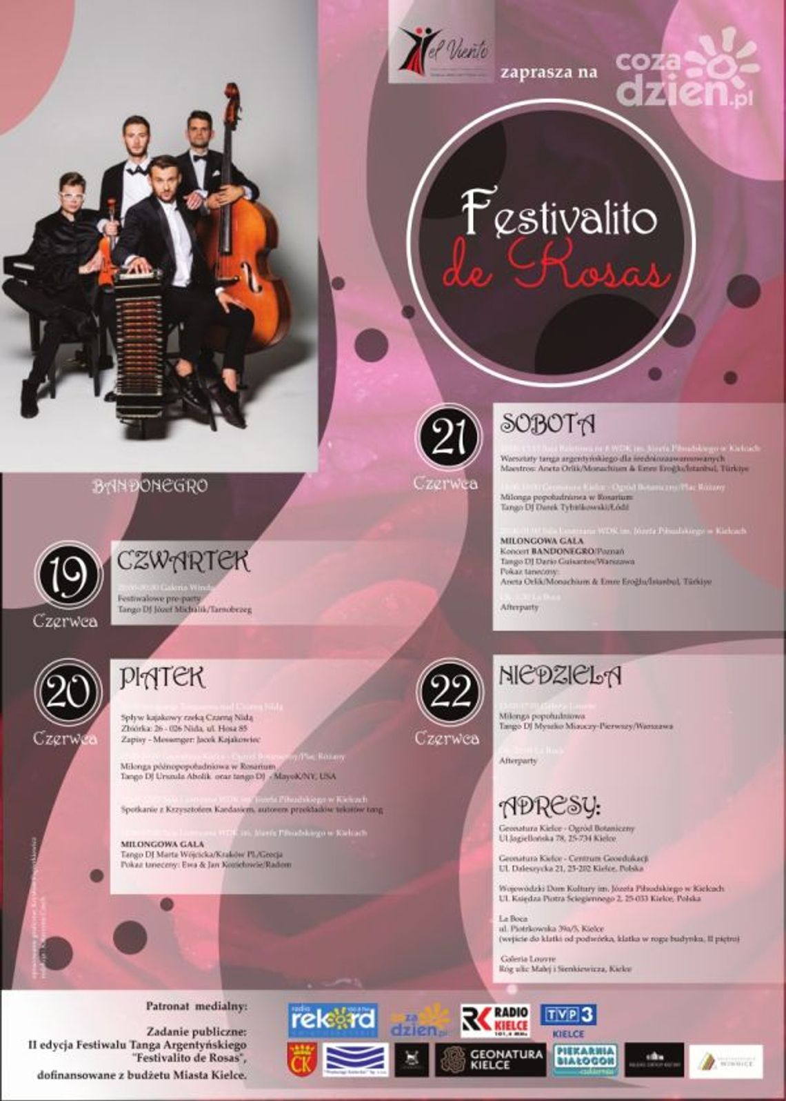 Kielce zatańczą tango! Druga edycja „Festivalito de Rosas” tuż tuż!