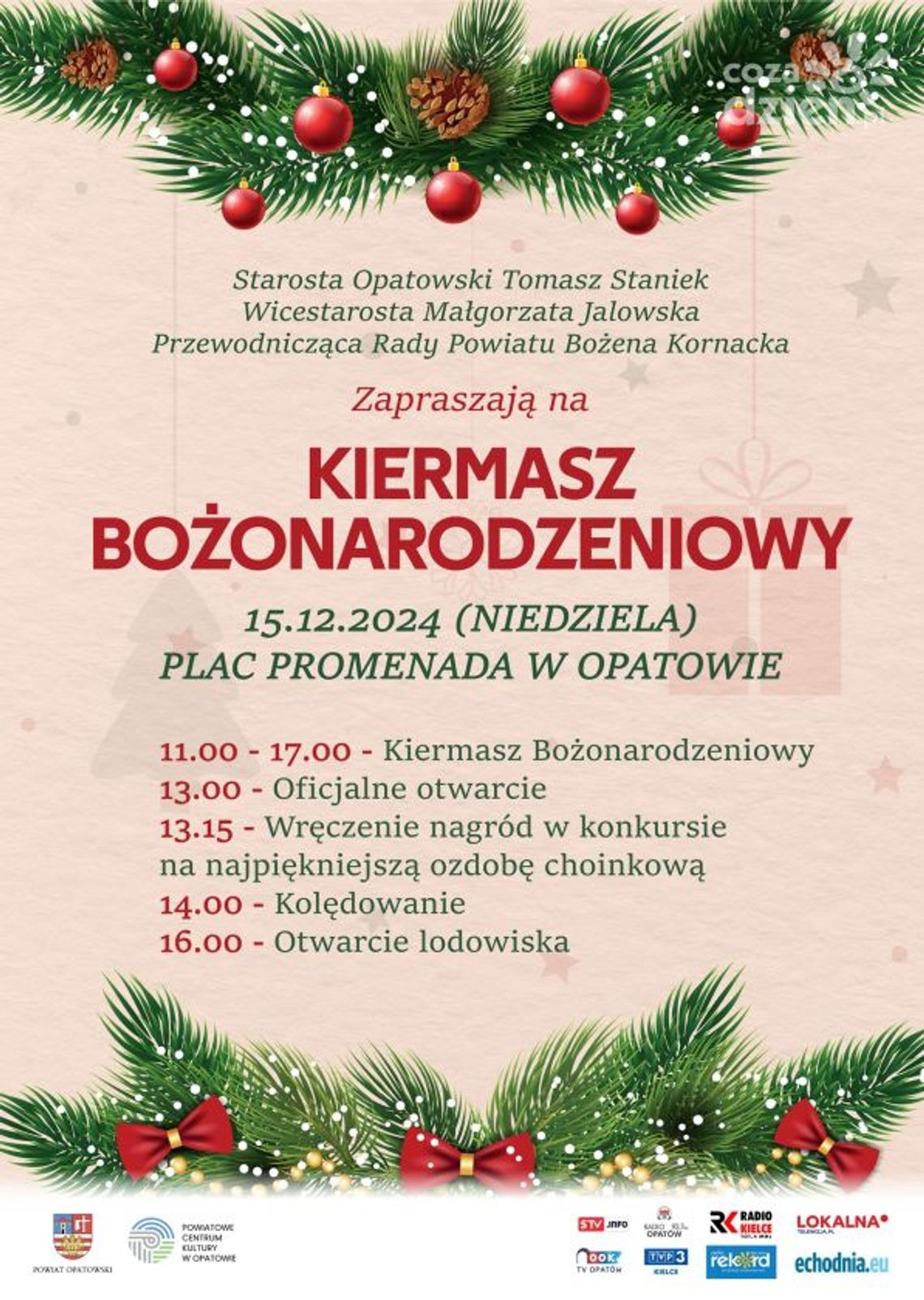 Kiermasz Bożonarodzeniowy w Opatowie – poczuj magię świąt! Kiermasz Bożonarodzeniowy w Opatowie – poczuj magię świąt!