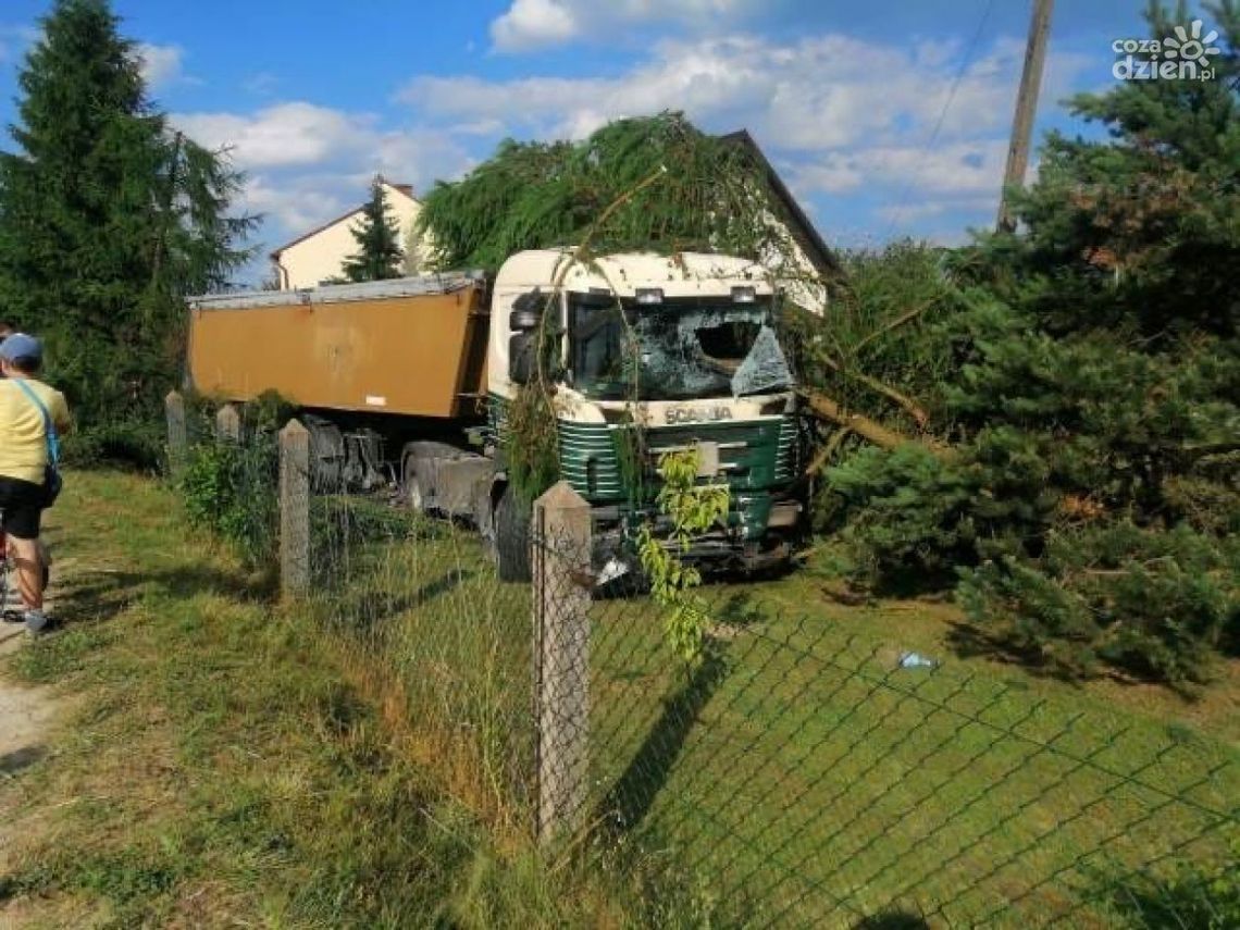 Kierowca tira wjechał na posesję w Słopcu. Przyczyną miała być pszczoła Kierowca tira wjechał na posesję w Słopcu. Przyczyną miała być pszczoła