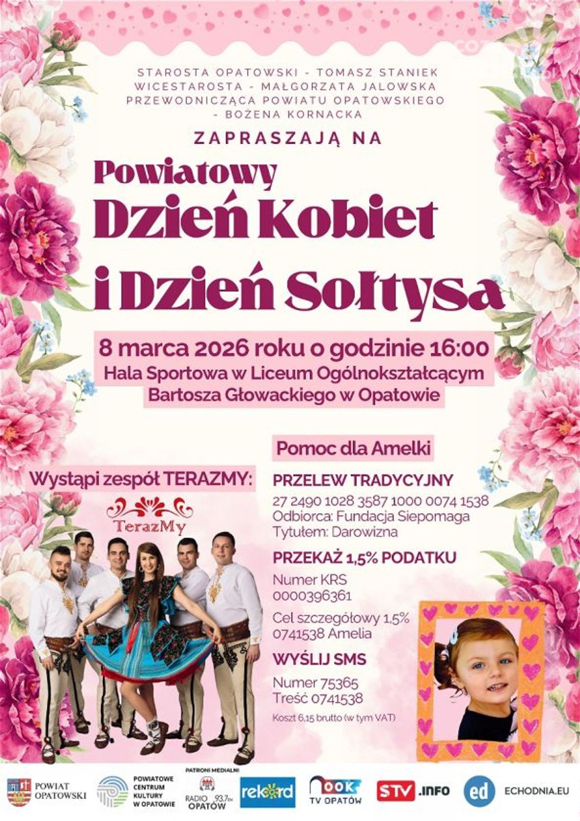 Kobiety i sołtysi będą świętować, wesprą też Amelkę Kobiety i sołtysi będą świętować, wesprą też Amelkę