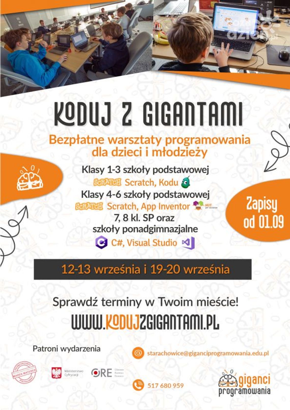 "Koduj z Gigantami" - będą kursy programowania dla dzieci