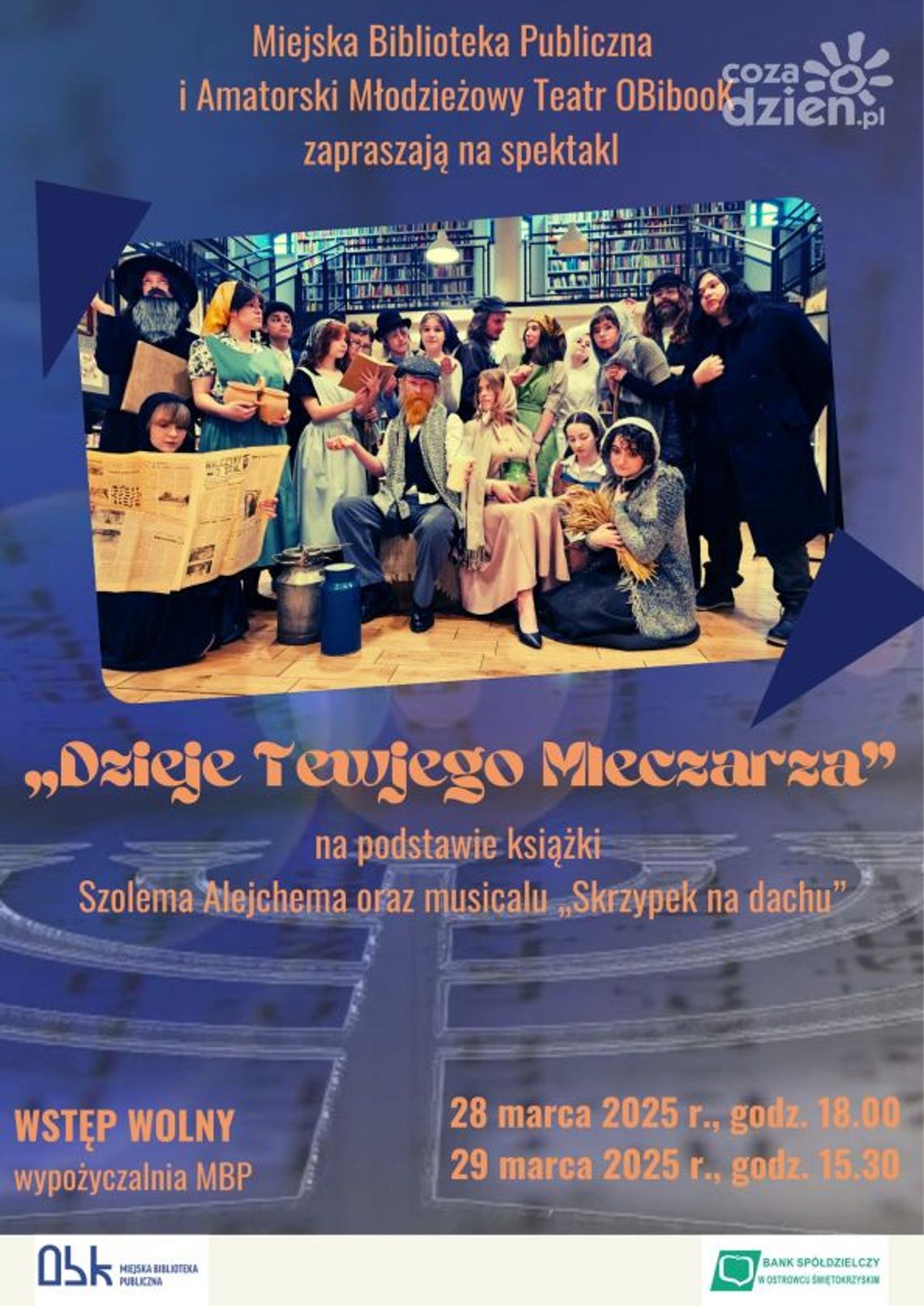 Kolejny spektakl teatru OBiBooK. Wystawią "Dzieje Tewjego Mleczarza" Kolejny spektakl teatru OBiBooK. Wystawią "Dzieje Tewjego Mleczarza"