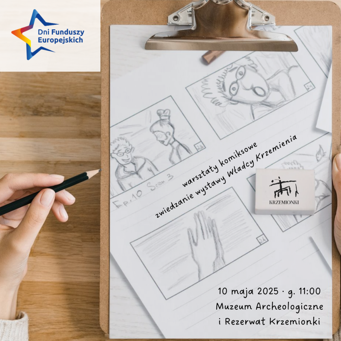 Komiksowe Dni Funduszy Europejskich w Muzeum Archeologicznym i Rezerwacie Krzemionki Komiksowe Dni Funduszy Europejskich w Muzeum Archeologicznym i Rezerwacie Krzemionki