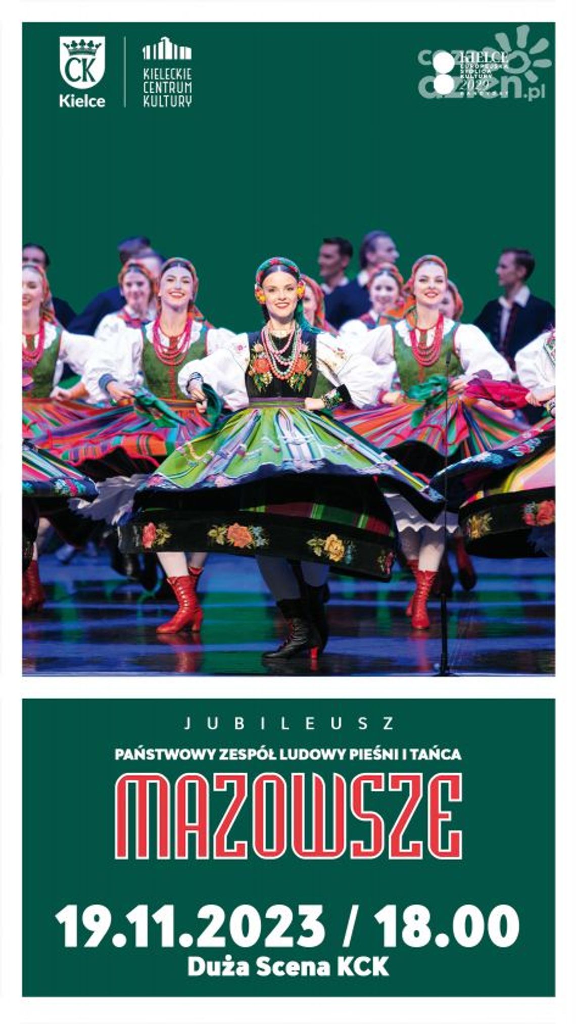 Koncert jubileuszowy zespołu Mazowsze 