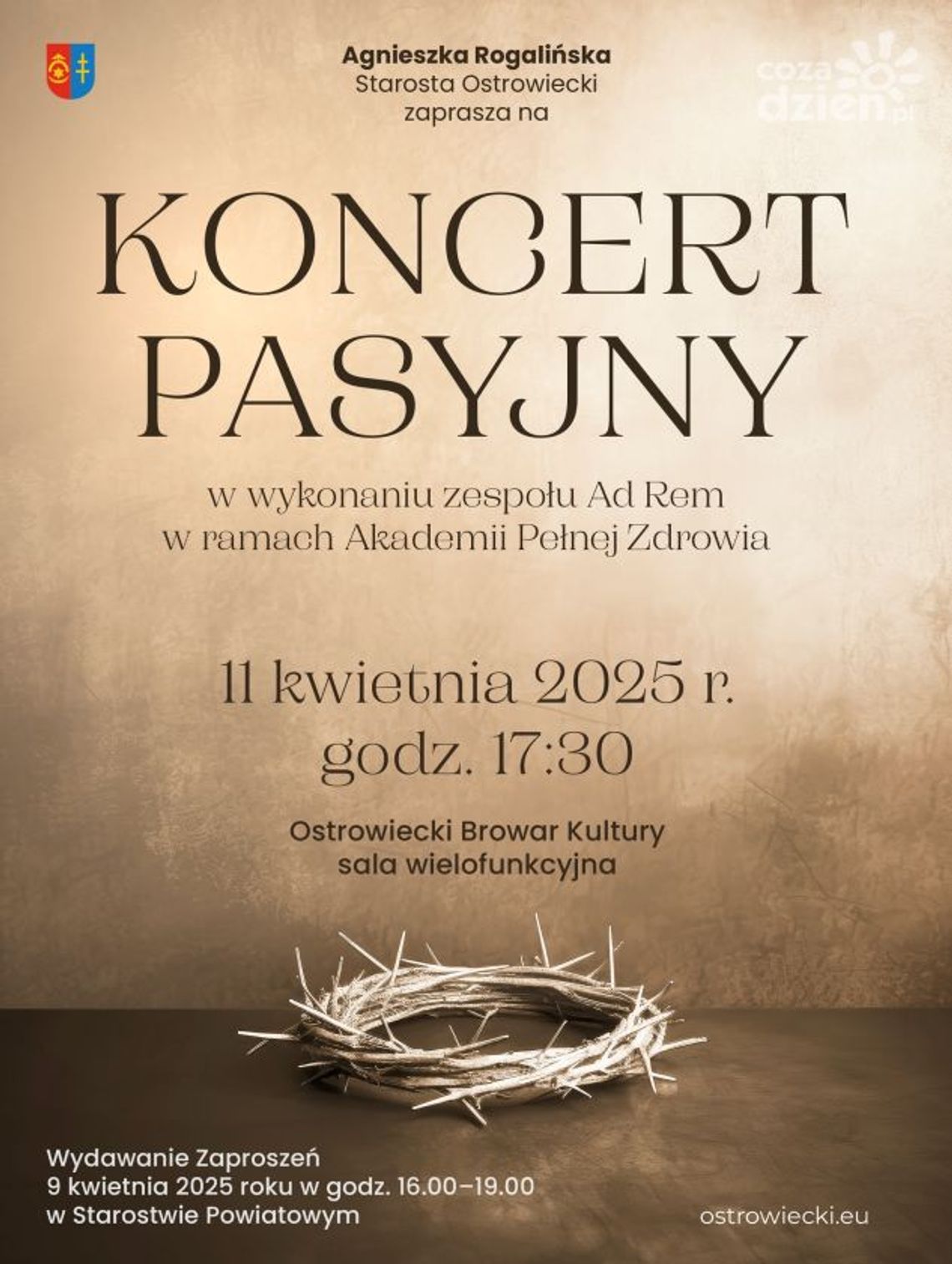 Koncert pasyjny wprowadzi w nastrój Świąt Wielkiej Nocy Koncert pasyjny wprowadzi w nastrój Świąt Wielkiej Nocy