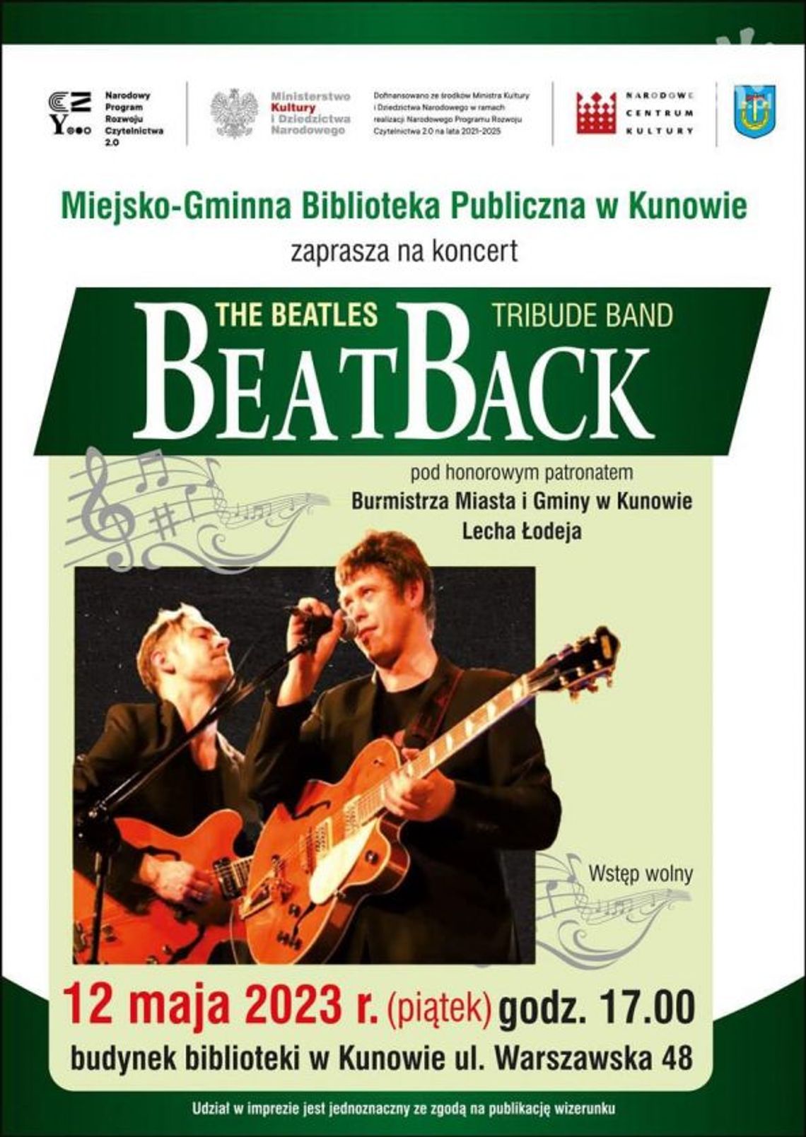 Koncert z przebojami The Beatles w Kunowie