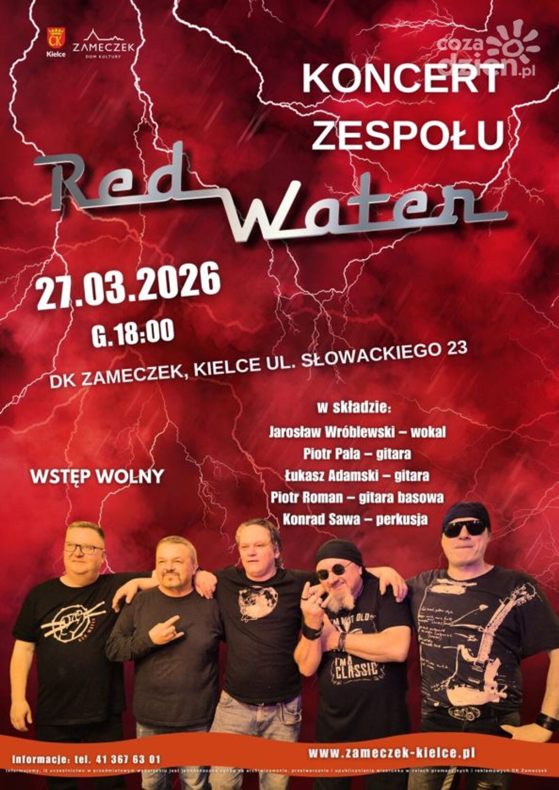 Koncert zespołu „Red Water” w Kielcach – rockowa energia w „Zameczku” Koncert zespołu „Red Water” w Kielcach – rockowa energia w „Zameczku”