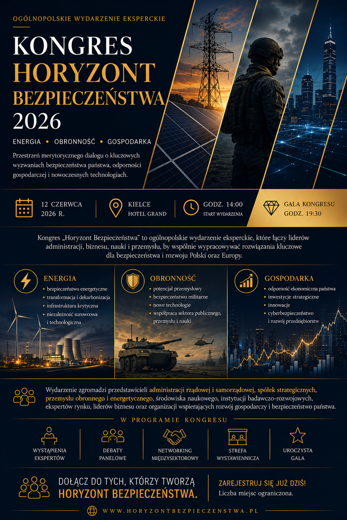 Kongres Horyzont Bezpieczeństwa 2026. Kluczowa debata o przyszłości Polski już 12 czerwca w Kielcach Kongres Horyzont Bezpieczeństwa 2026. Kluczowa debata o przyszłości Polski już 12 czerwca w Kielcach