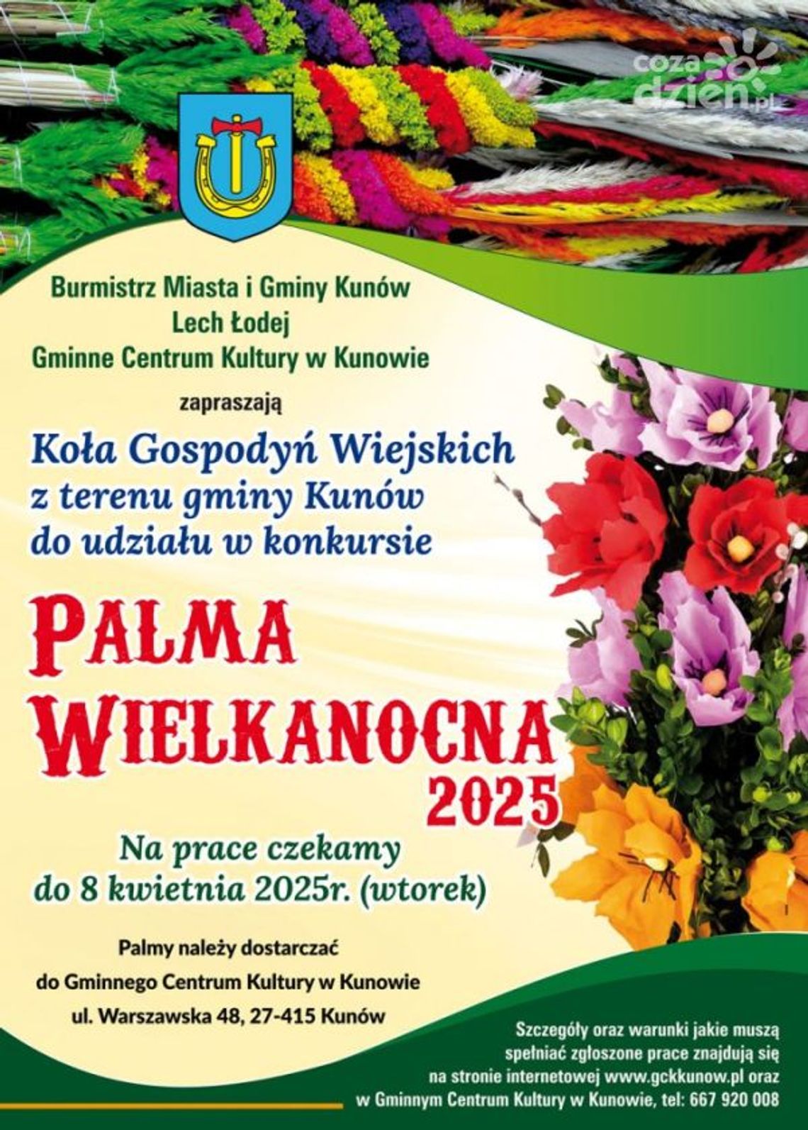 Konkurs na Palmę Wielkanocną w gminie Kunów Konkurs na Palmę Wielkanocną w gminie Kunów