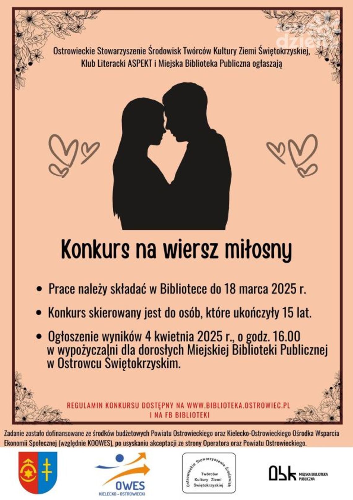 Konkurs na wiersz miłosny Konkurs na wiersz miłosny