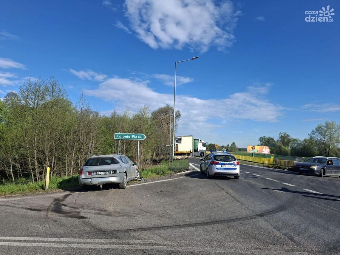 Krajowa 9 w Nietulisku Małym zablokowana Krajowa 9 w Nietulisku Małym zablokowana