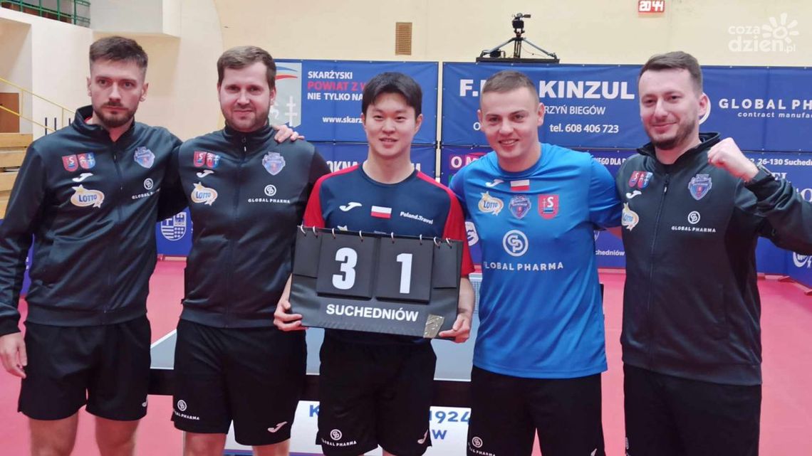 KS Global Pharma Orlicz 1924 Suchedniów pokonał Mistrza Polski Dartom Bogorię Grodzisk Mazowiecki 3:1.