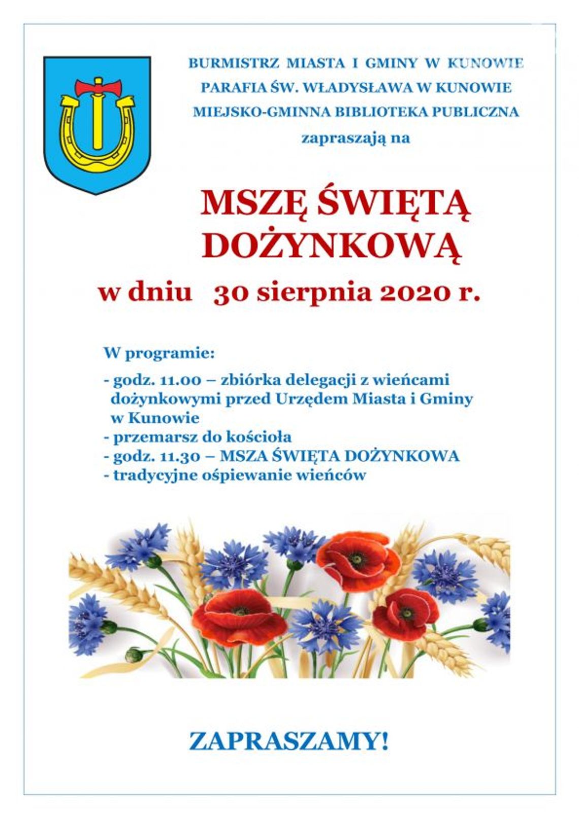 Kunów podziękuje za plony Kunów podziękuje za plony