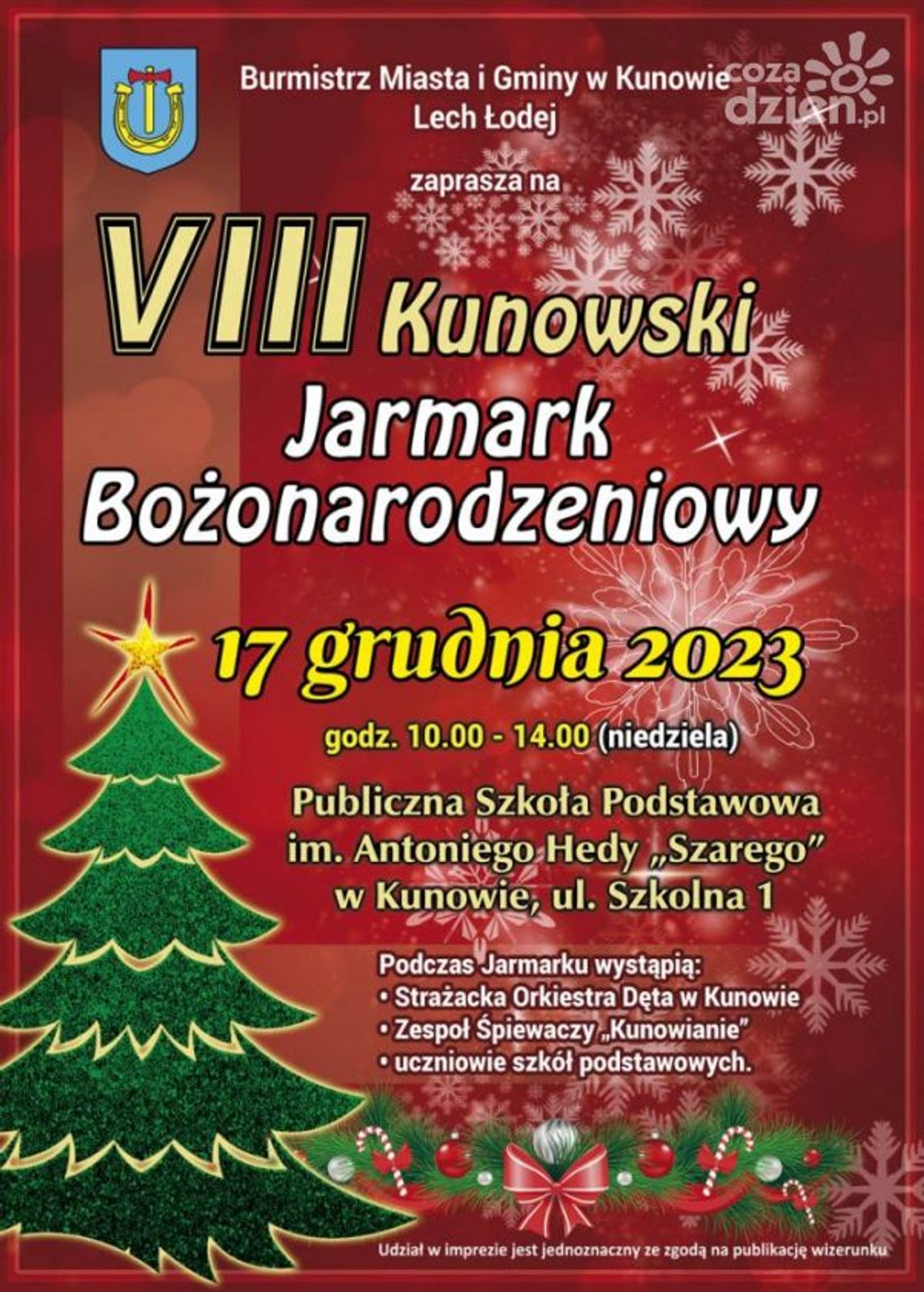 Kunów zaprasza na Jarmark Bożonarodzeniowy z atrakcjami Kunów zaprasza na Jarmark Bożonarodzeniowy z atrakcjami