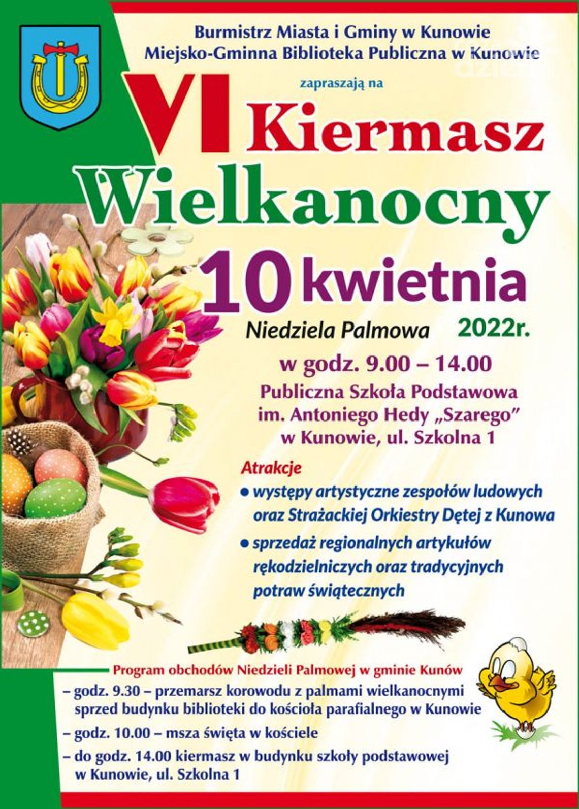 Kunów zaprasza na Kiermasz Wielkanocny Kunów zaprasza na Kiermasz Wielkanocny