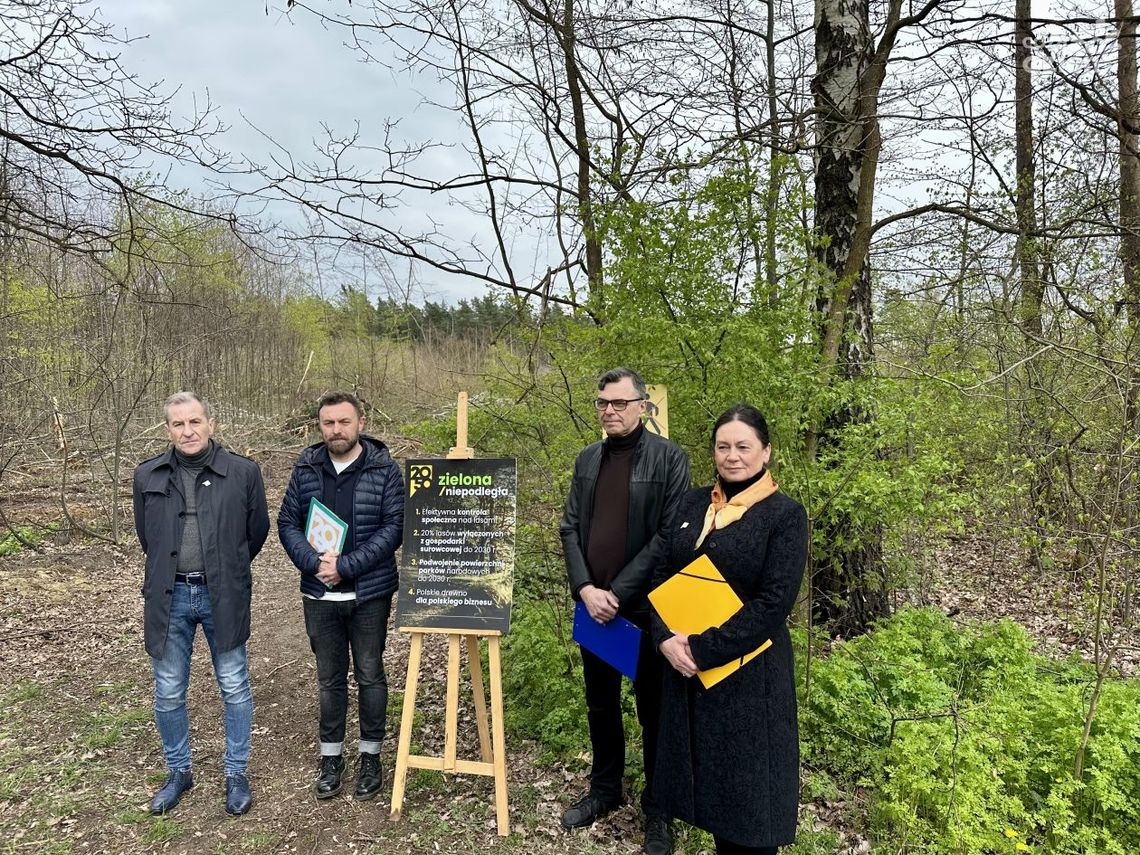 "Lasy nie dla kasy"- apel działaczy partii "Polska 2050" "Lasy nie dla kasy"- apel działaczy partii "Polska 2050"