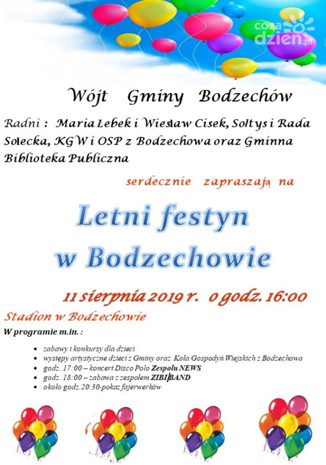 Letni festyn w Bodzechowie
