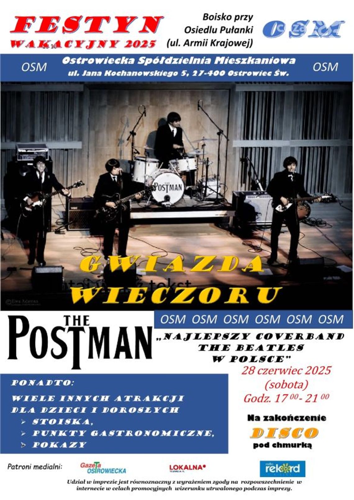 Letnie granie z OSM! Festyn wakacyjny już w sobotę 28 czerwca Letnie granie z OSM! Festyn wakacyjny już w sobotę 28 czerwca