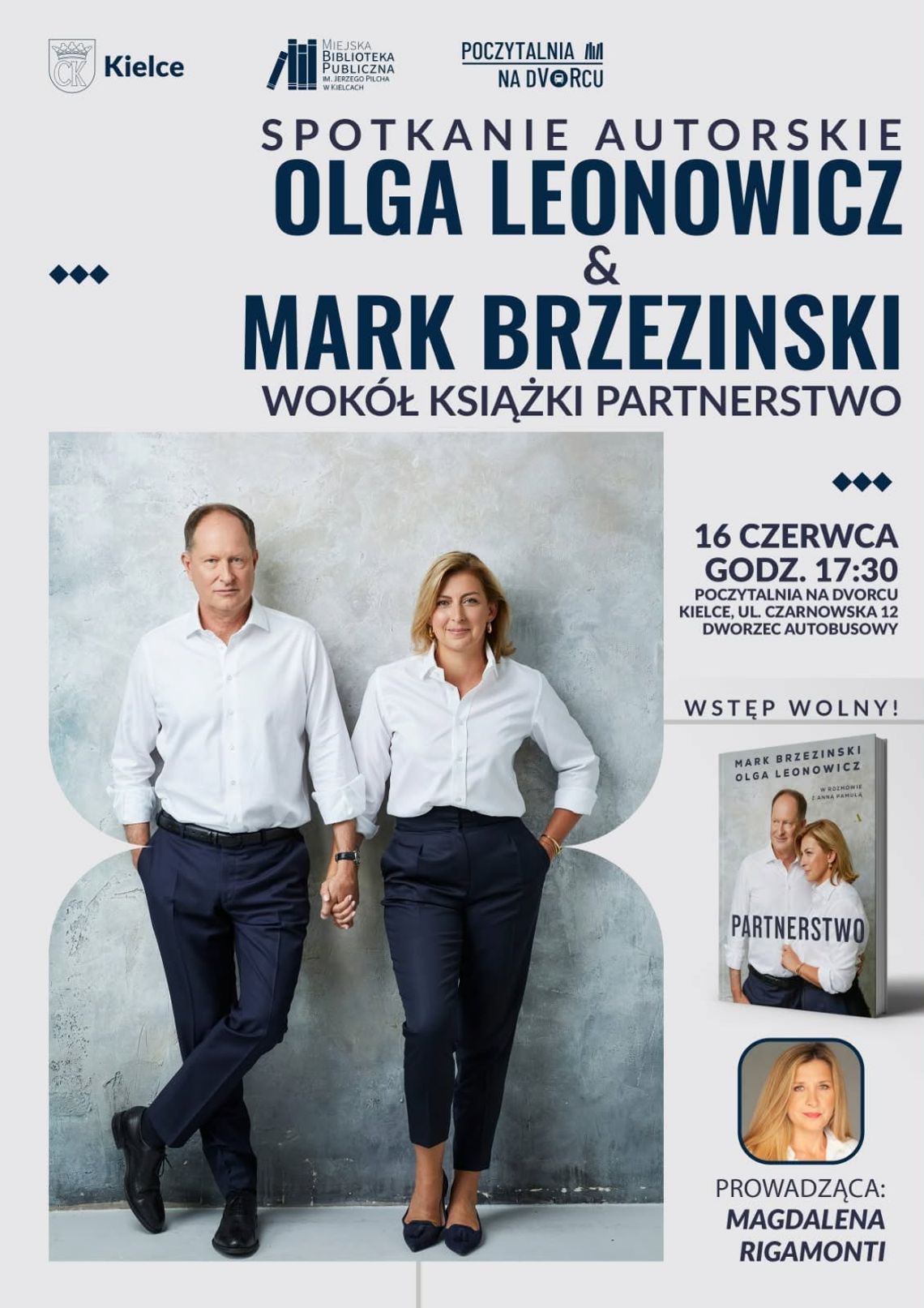 Mark Brzezinski i Olga Leonowicz spotkają się z czytelnikami w Kielcach