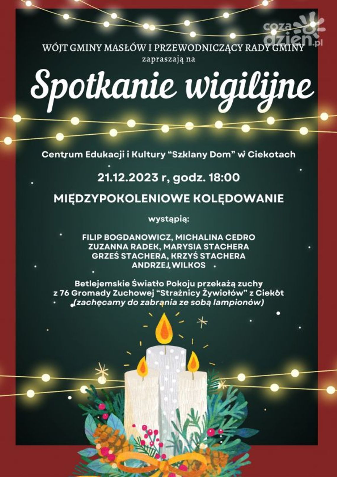 Międzypokoleniowe kolędowanie w "Szklanym Domu"