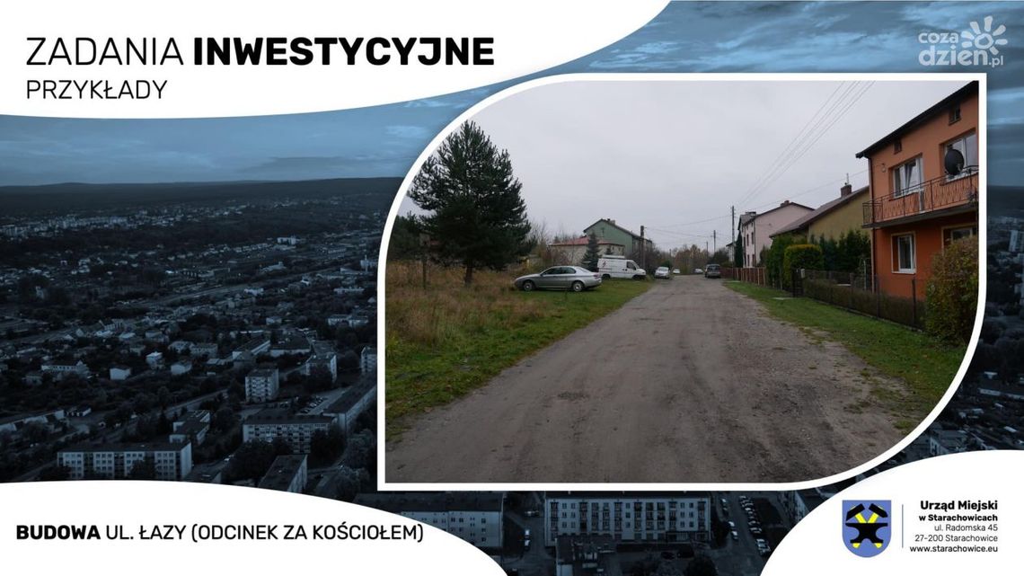 Mieszkańcy ulicy Łazy już nie będą brodzić w błocie. Gmina utwardzi drogę