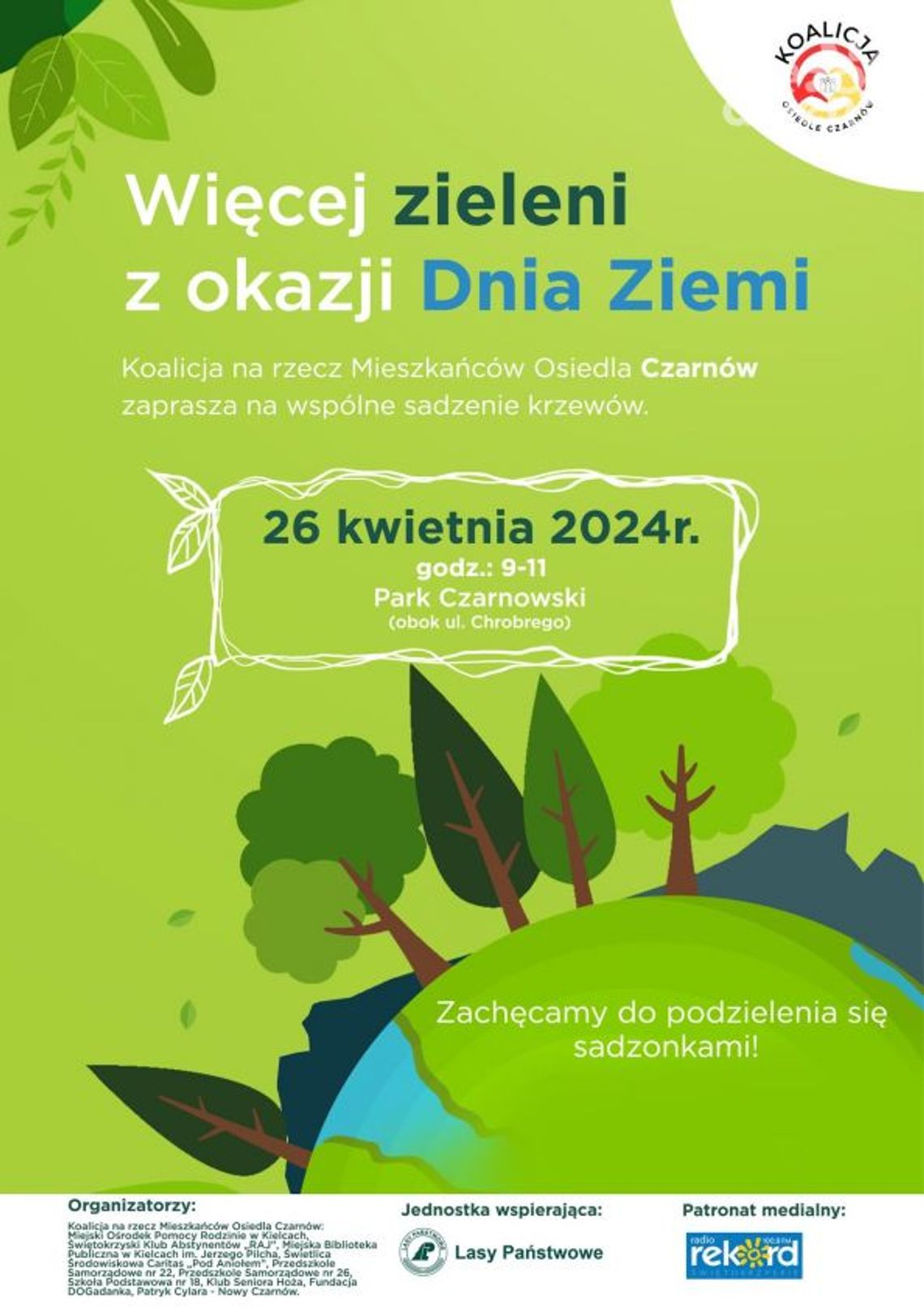 Mieszkańcy wspólnie zasadzą krzewy w Parku Czarnowskim Mieszkańcy wspólnie zasadzą krzewy w Parku Czarnowskim