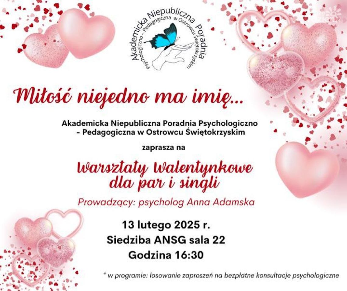 Miłość nie jedno ma imię - warsztaty walentynkowe dla par i singli Miłość nie jedno ma imię - warsztaty walentynkowe dla par i singli