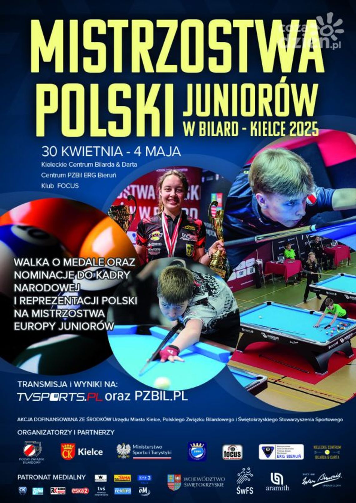Mistrzostwa Polski Juniorów w Bilard – Kielce 2025. Kielczanie z szansami na medale! Mistrzostwa Polski Juniorów w Bilard – Kielce 2025. Kielczanie z szansami na medale!
