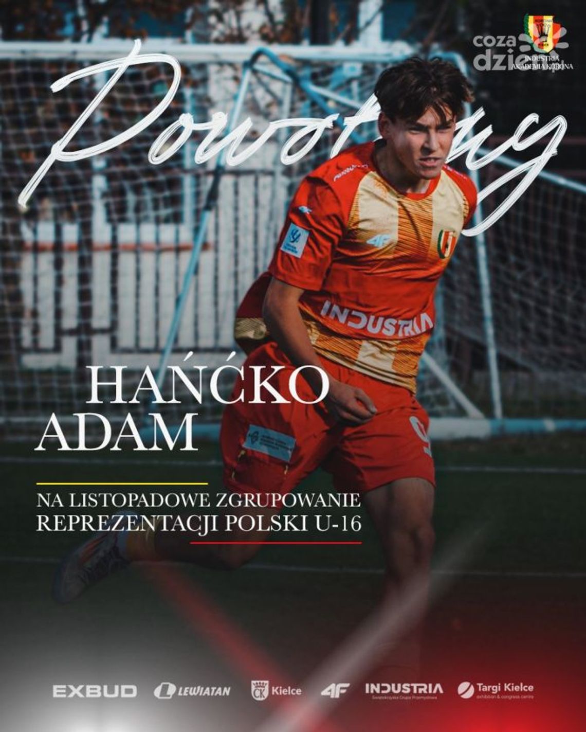 Młodzieżowy zawodnik Korony powołany do reprezentacji U-16 Młodzieżowy zawodnik Korony powołany do reprezentacji U-16