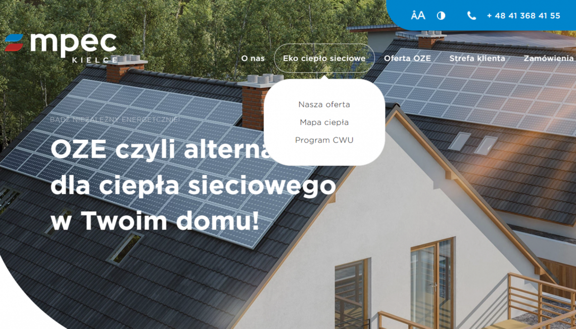 MPEC Kielce z ofertą OZE i nową stroną internetową MPEC Kielce z ofertą OZE i nową stroną internetową