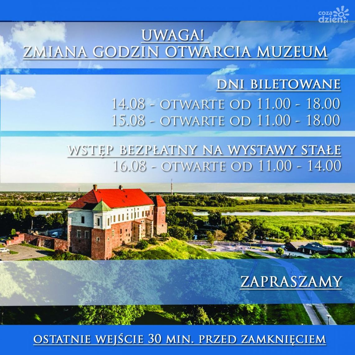 Muzeum Zamkowe zmienia godziny otwarcia 