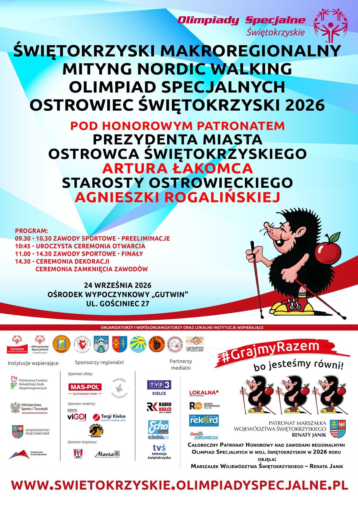 Na Gutwinie rusza Makroregionalny Mityng Nordic Walking Olimpiad Specjalnych Na Gutwinie rusza Makroregionalny Mityng Nordic Walking Olimpiad Specjalnych